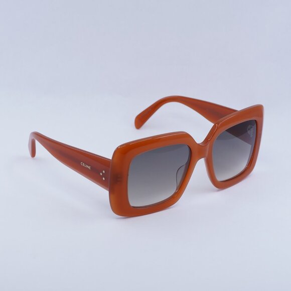 ?️ New Celine CL40263I 42F Sunglasses - Shiny Orange Frame, Brown Lenses main image 7